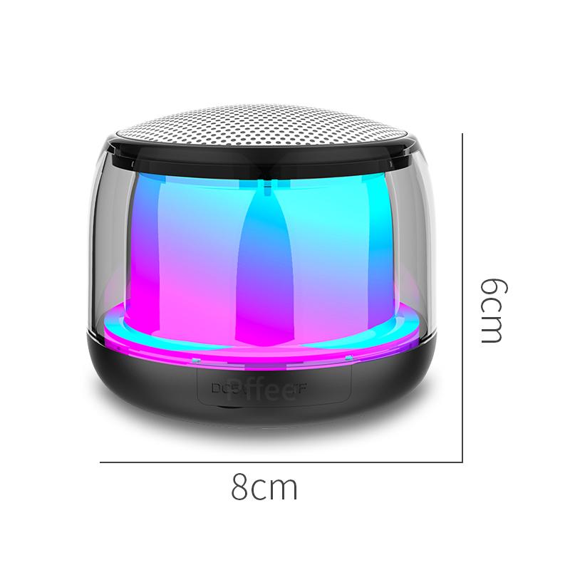 

Pffee Bluetooth 5.1 Портативный беспроводной светодиодный динамик с поддержкой микрофона 3,5 мм AUX TF-карта Аудиоплеер Музыка