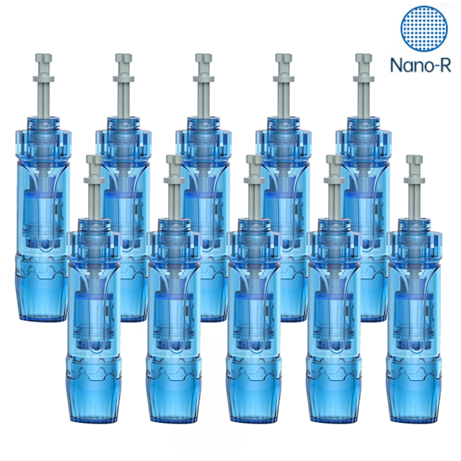 10 шт. электрические картриджи для ручки дермы синий