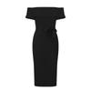 Women's Summer Fashion Straight Neck Color Regular Split Dress