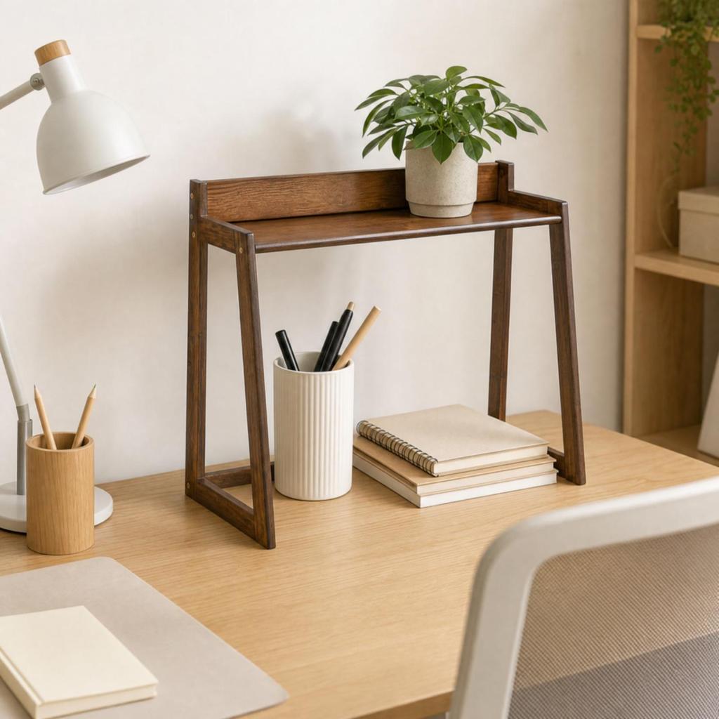 Leiterförmiges Schreibtisch-Bücherregal Platzsparendes Bücherregal Stabil für das Schlafzimmer