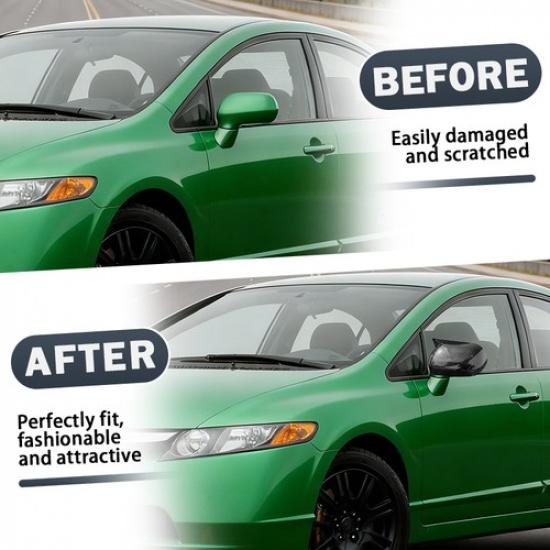 1Pair Carbon Fiber Rearview Side Mirror Cover Caps For Honda Civic 2006-210 2011