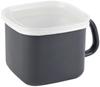 Fuji Enamel Enamel Square Miso Pot Cool Gray AMZ-KP.CG