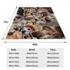 Cute Puppy Dog Warm Soft Blanket Pet  Camping Plush Throw Blanket Novelty Couch Chair Flannel Bedspread Sofa Bed Cover