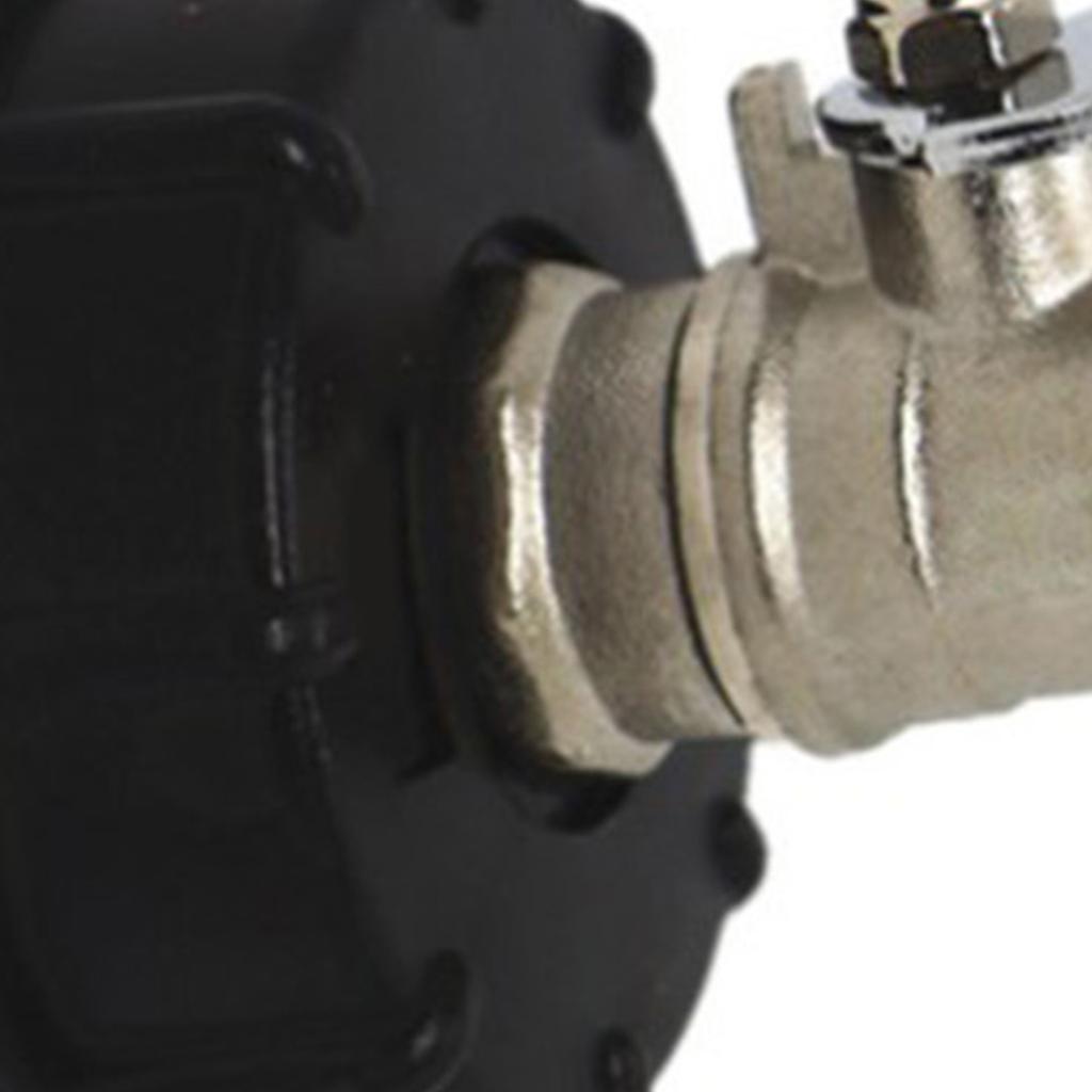 Water Tank Valve Fitting S60x6 to G34in Coarse Thread Adapter Brass Hose Faucet Red Handle