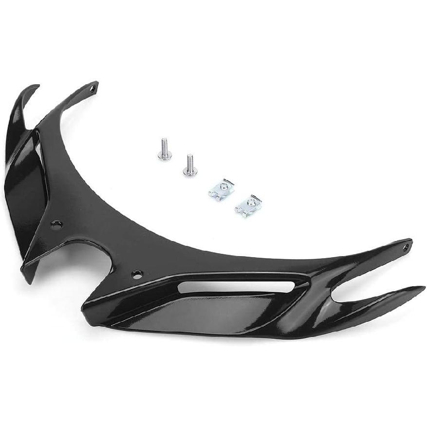Motorcycle Front Fairing, Front Fairing Aerodynamic Windshield Wing Cover Fits for Ninja 250/400 2018-2020 (Black)