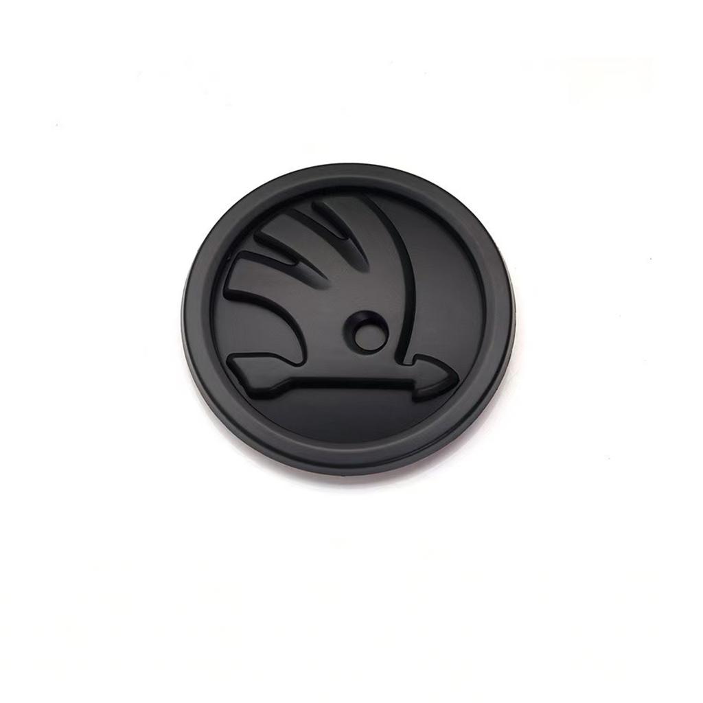 CXUX8 ABS Front Rear Emblem for Skoda Octavia Fabia, 8.0cm/9.0cm, Multi-Color Optional, Single Piece, Front Grille & Trunk Badge