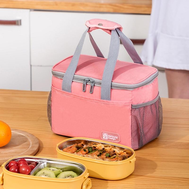 Reusable Insulated Lunch Box Picnic Bag Portable Insulation Bag Office Worker Student Waterproof Thickened Lunch Bag