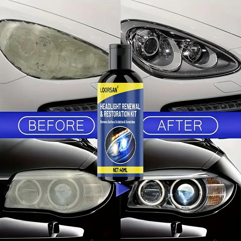 Restore Yellowed and Dull Lights - Heavy Duty Repair and Gloss Restoration Kit - Easy DIY Polishing for All Lenses.
