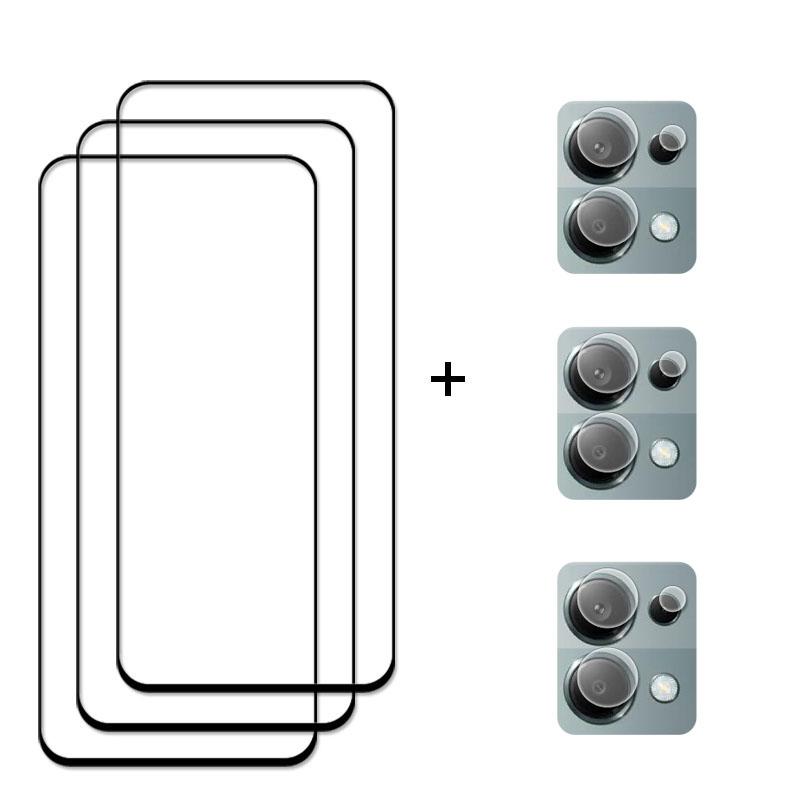 For Xiaomi POCO M6 Pro Glass Screen Protector Film Glass For POCO M6 Pro Tempered Glass Full Glue Camera Film POCO M6 Pro Glass