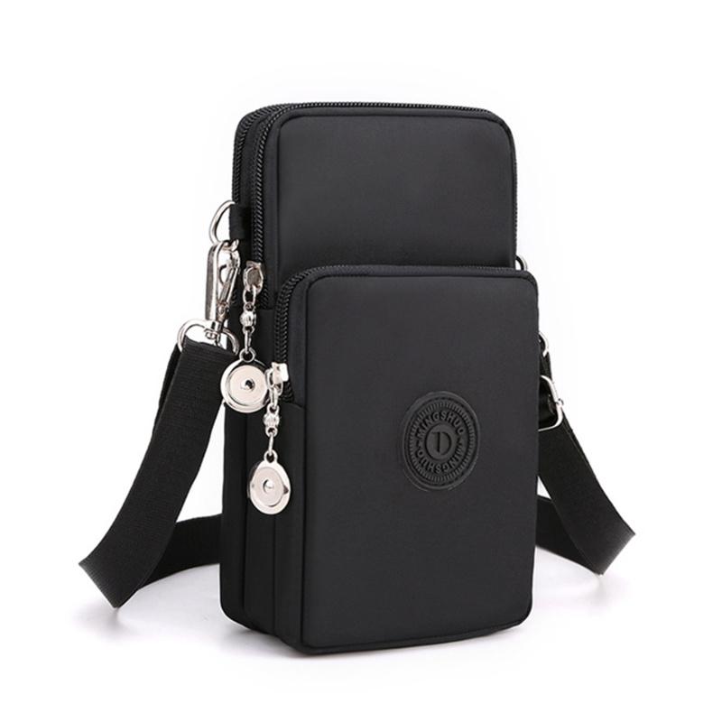 

Crossbody Oxford Cloth Slanting Cross Small Bag Mobile Phone Bag Vertical Mini Coin Wristlet Bag