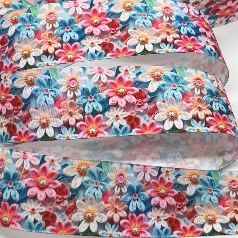 

5Y 3.8cm атласная цветочная лента для ручной работы, бантов, подарков, цветов, упаковки, пасхального торта, вечеринки, свадьбы, Рождества, праздника, декора 5yards