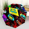 Geometry Dash Automatic Folding Umbrella 8 Ribs Lightweight Design, Durable Iron Frame, Compact and Portable, Ideal Birthday or Christmas