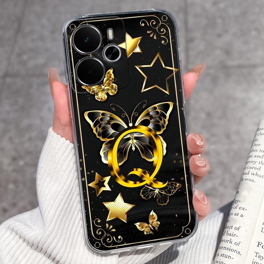 

Для Realme 14 15 13 12 Pro Plus 14T 14X 15T 12Lite Модний Арт Літери Чохол для Телефону Прозорий ТПУ Силікон Захисний Чохол від Падінь Для Realme Чохол Realme 14T 5G
