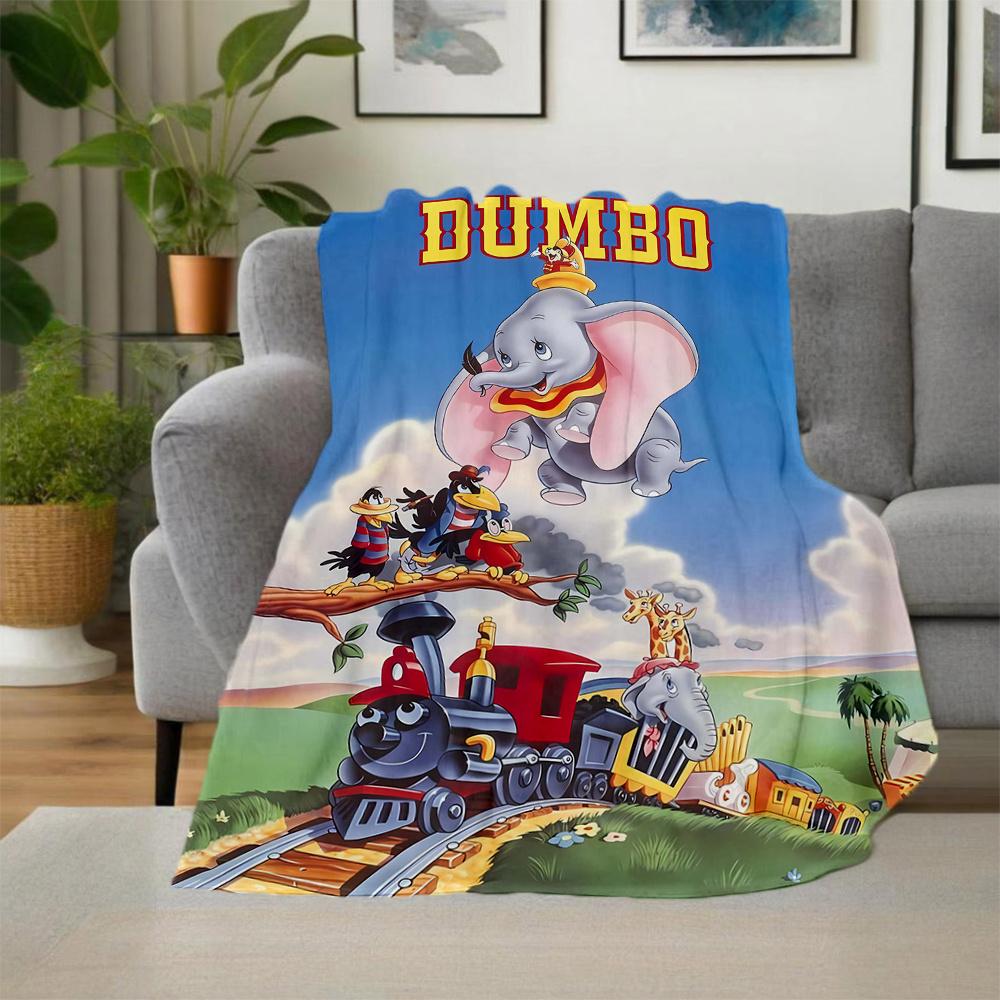 1pc, Disney Cute Dumbo Themed Blanket Seasonal Home Decorative Throw Blanket, Living Room, Travel, Camping, Car Blankets