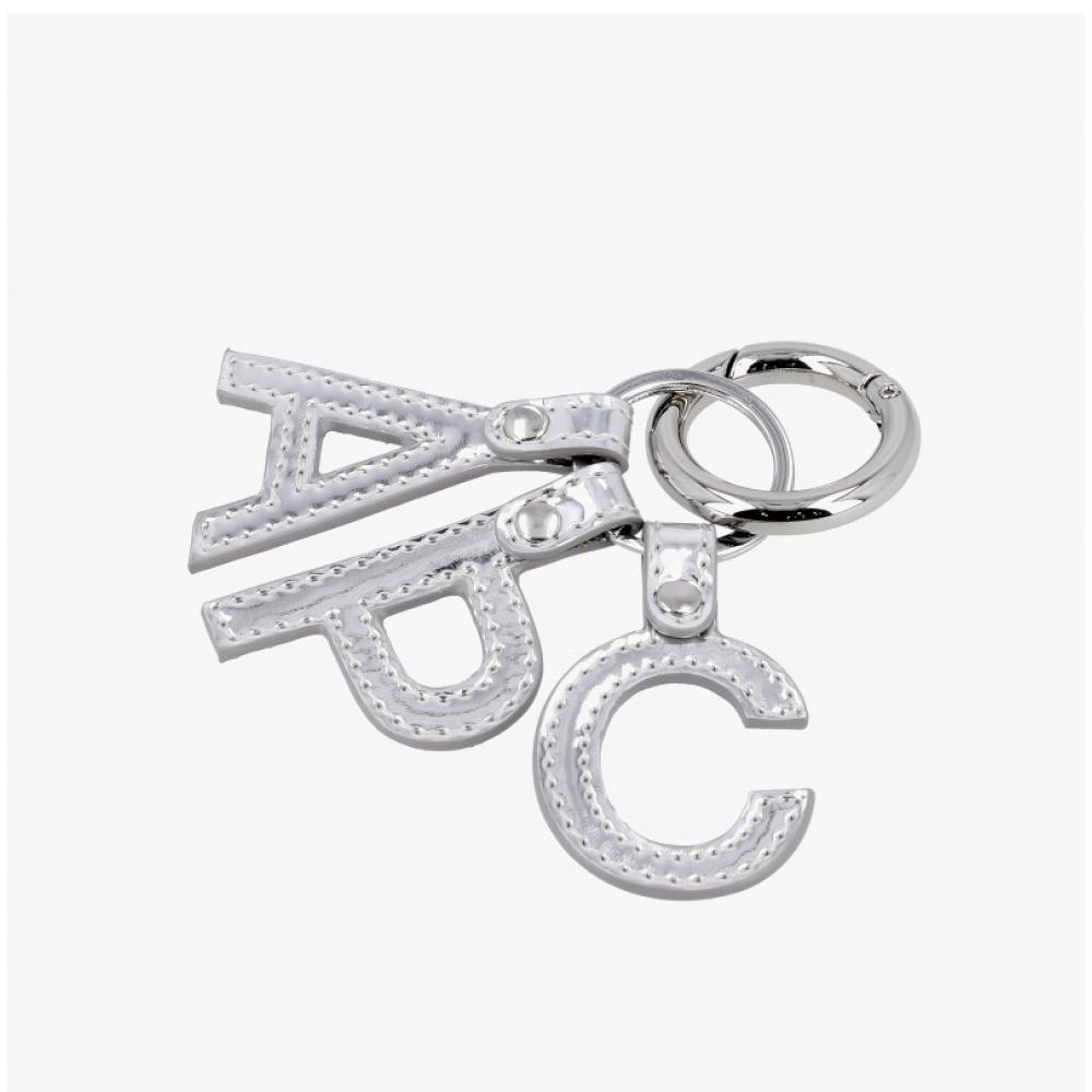 A.p.c Logo Letter Keyring F63656 Rab Argent
