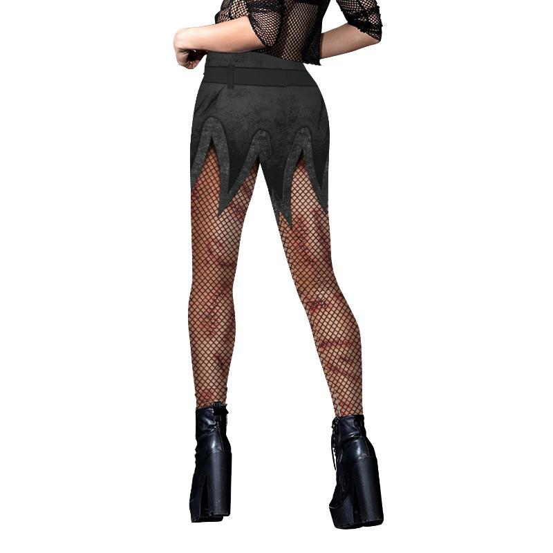 Halloween Yoga Pants Leggings Pumpkin Head Striped Digital Print Striped Small Feet Ladies Pants