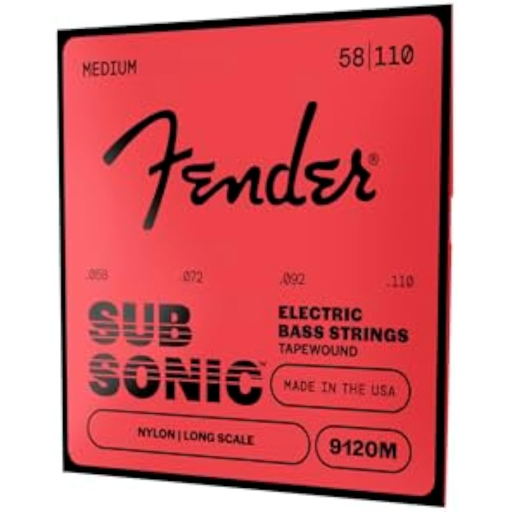 Fender Fender Electric Bass Strings SubSonic™ 9120M Bass Strings, Nylon Tapewound, Longe Scale, G...