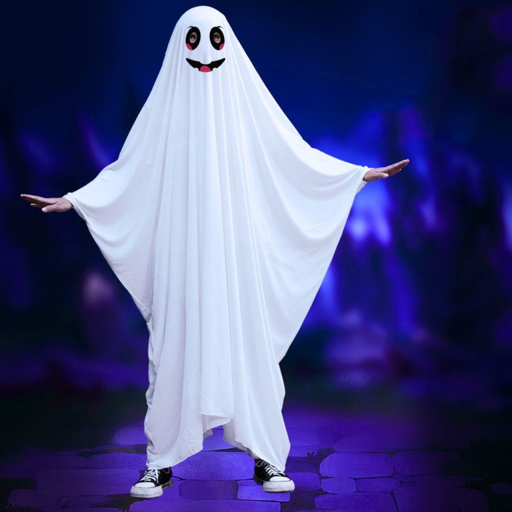 Strašidelné oblečení Halloweenský plášť s kapucí Duch Cosplay kostým Scénické vystoupení