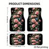 4pcs Car Floor Mats, Pink Rose Butterfly Floral Pattern, Material, Universal Fit, All-Season Use, Car Decoration Accessories, Ca