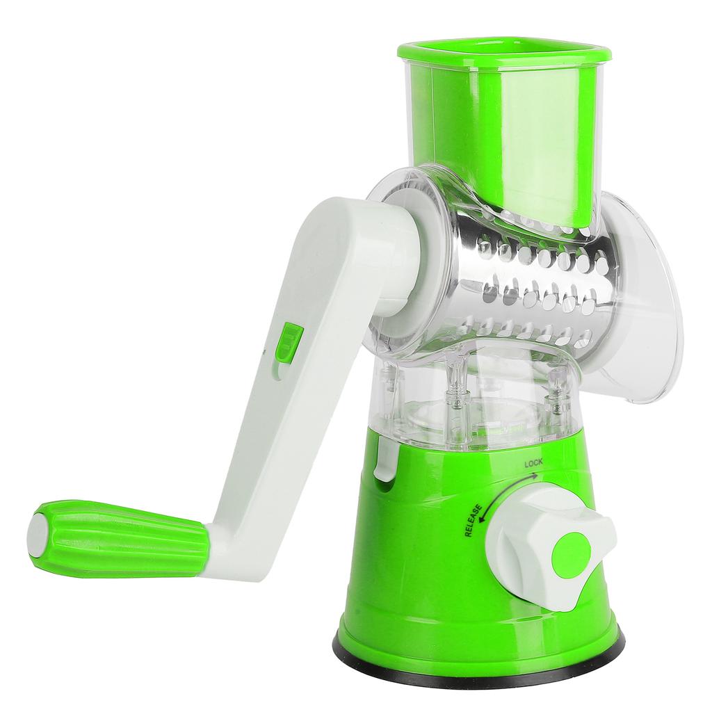 Hand Crank Vegetable Cutter Rotatable Fruit Grater Shredder Cutter Kitchen Accessory for HomeGreen