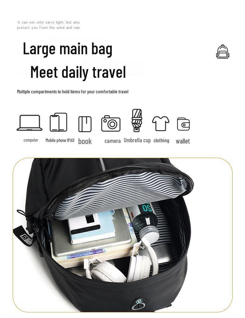 Durable, Large-Capacity Cross-Border Travel Backpack with Logo Printing