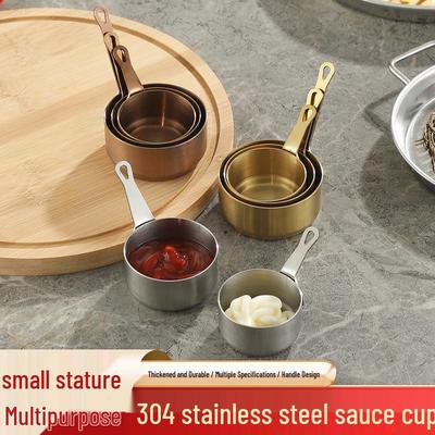Cross 304 Stainless Steel Sauce Cup with Handle - Creative Restaurant Dipping Dish and Ketchup Cup