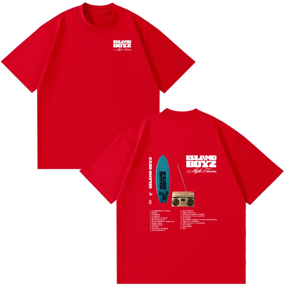 

Rapper Myke Towers 2025 New Album Island Boyz T-shirts Unisex Women Clothing Fashion Hip Hop Oversized Cotton Tshirt Couple Clothes S