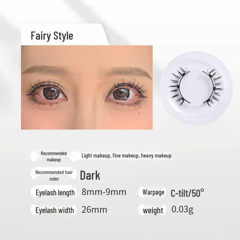 Magnetické řasy Little Devil bez lepidla, přirozené nahé - Jeden pár