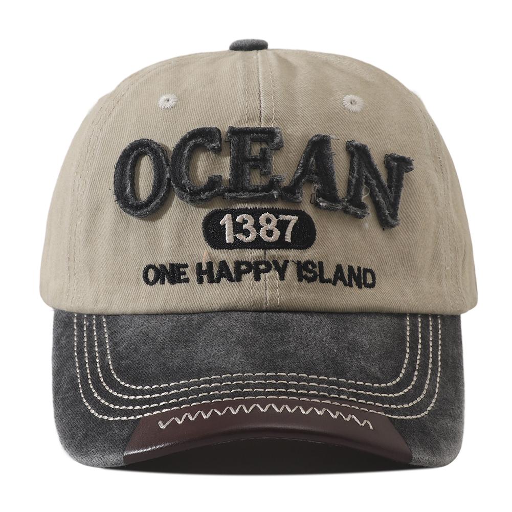 

New Unisex Ocean Letter Embroidery Baseball Cap Y2K Snapback Hat Hip Hop Adjustable Casual Washed Cotton Dad Hats For Women Men Adjustable
