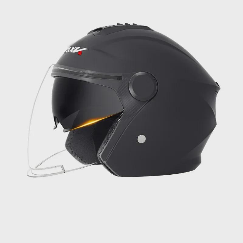 3C Certified Motorcycle Helmet for All Seasons – Men's and Women's Safety Half Helmet for Winter Warmth