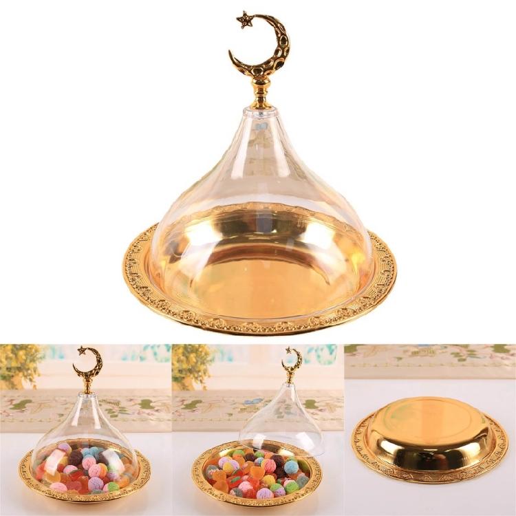 Elegant Cake Stand with Lid Party Table Candy Dish Storage Tray Snacks Plate