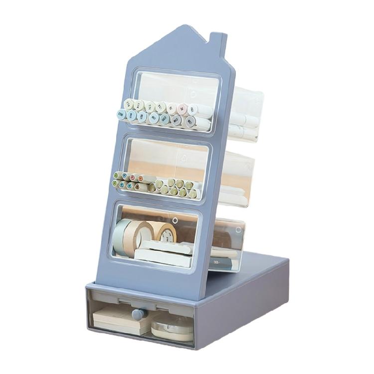 Desk Pen Pencil Holder Office Home Decorations Desk Brush Pen Holder Pen Container Desktop Ornament Pencil Storage Shelf