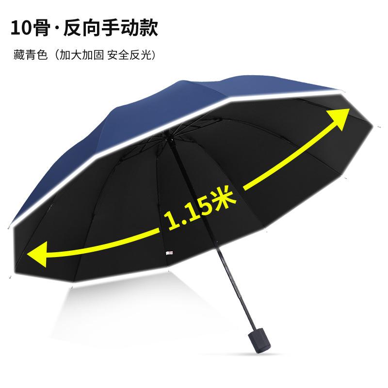 Automatic Double Men's Umbrella Vinyl Sunscreen UV Protection Sun Umbrella Dual-purpose Enlarged Reinforced Umbrella