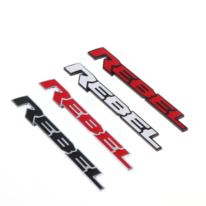 Personalized 3D Metal Car Sticker Rebel Letter Car Decal Self-Adhesive Letter Badge Stickers Car Exterior Decor Accessories