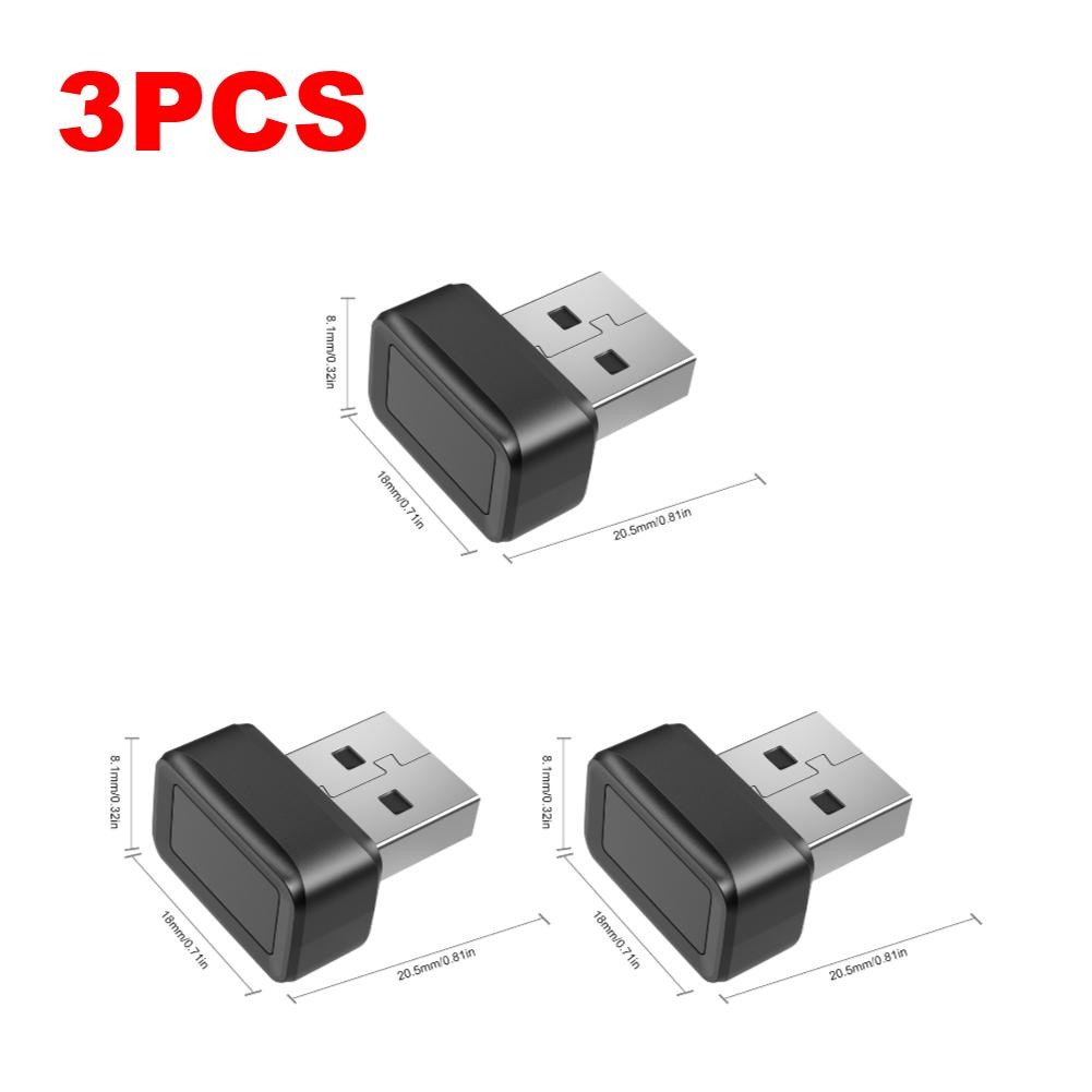 1-10PCS USB Fingerprint Key Reader Anti-Spoofing Mini Fingerprint Reader 360° Touch Biometric Fingerprint Scanner For PC&Laptop