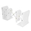 Bookends Retractable Flexible Cute Simple White Large Slim Design Metal Material Office Book Support