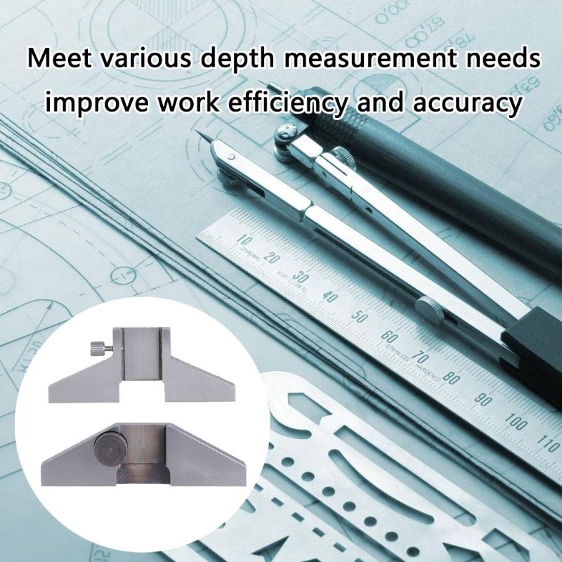Stainless Steel Depth Measuring Tool Suitable for Engineers and DIY Enthusiasts Ensuring Durability and Rust Resistance