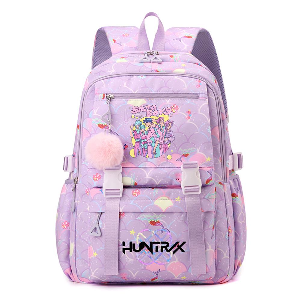 Anime K-Pop Demon Hunters Printed Backpack Large Capacity Waterproof Bookbag Student Boy Girl Schoolbag Outdoor Laptop Travel Bag Mochila