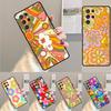 Groovy Flowers Hippie Bohemian Silikon Handyhülle Für Samsung Galaxy note 10 pro S26 S24 S23 S22 S21 Plus S25Ultra Capa Cover