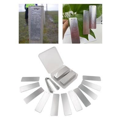 100Pcs Aluminum Plant Labels Double-Sided Write On Metal Plant Labels Tree Labels Solid Stamping Labels For Marking Tree