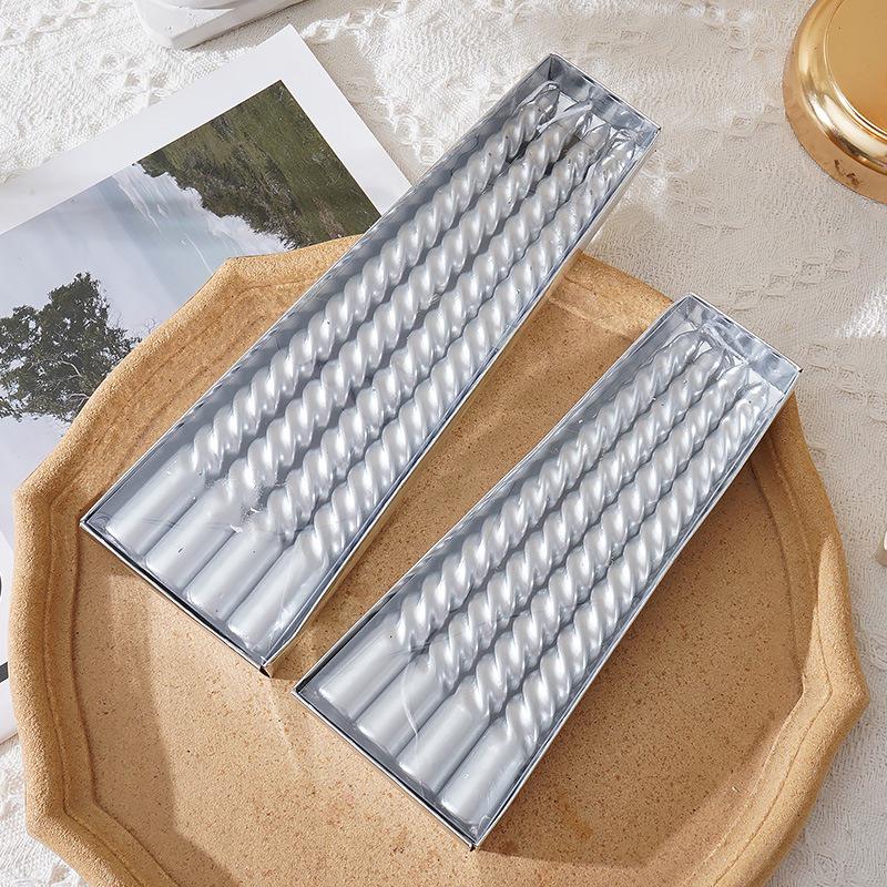 European Style Spiral Candles: Smokeless Threaded Candles for Romantic Weddings, Christmas, and Birthdays