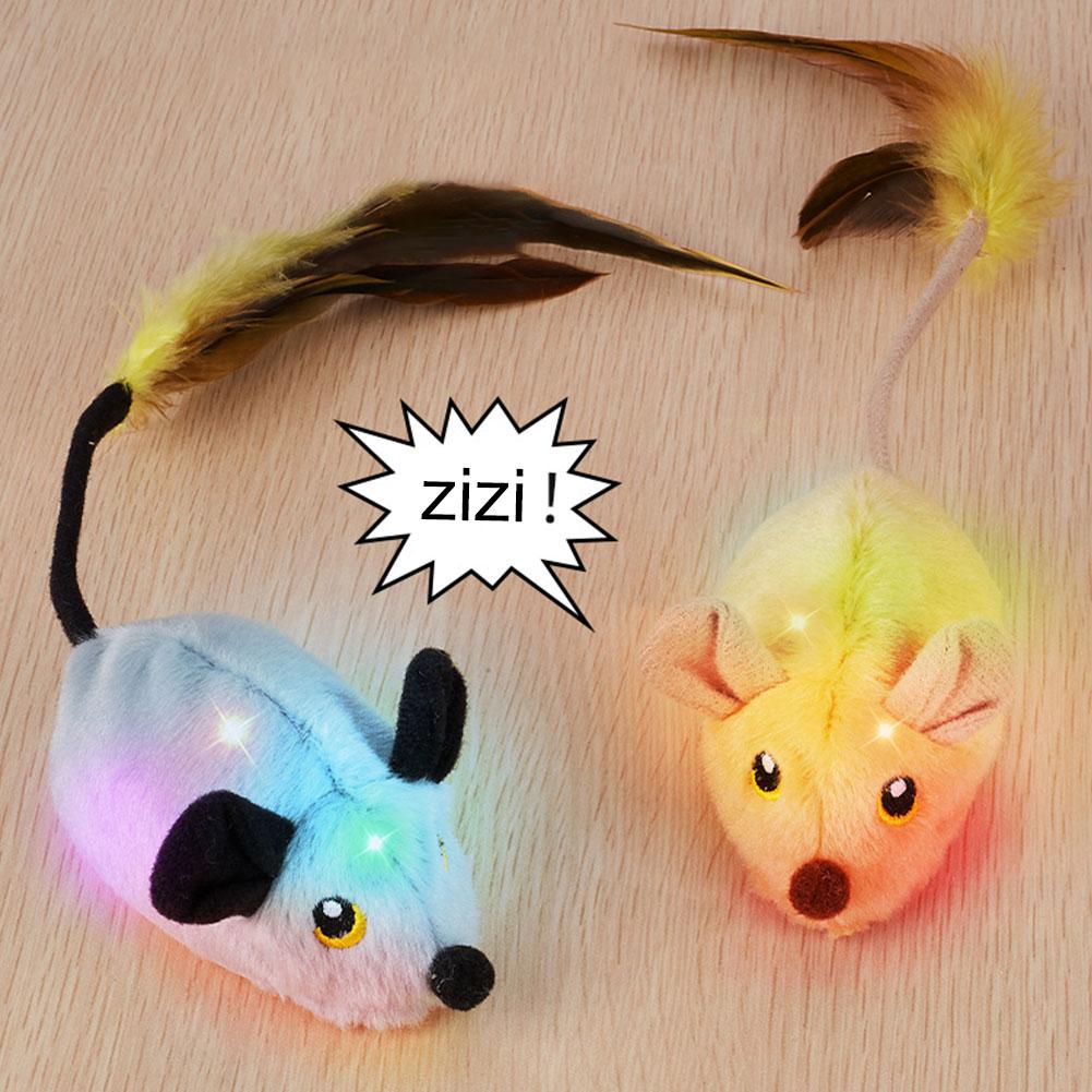 Mouse Moving Cat Toys Electronic Squeaky Cat Toys Mice Moving Toy Moving Cat Mouse Toy for Kitten Indoor/Outdoor Exercise
