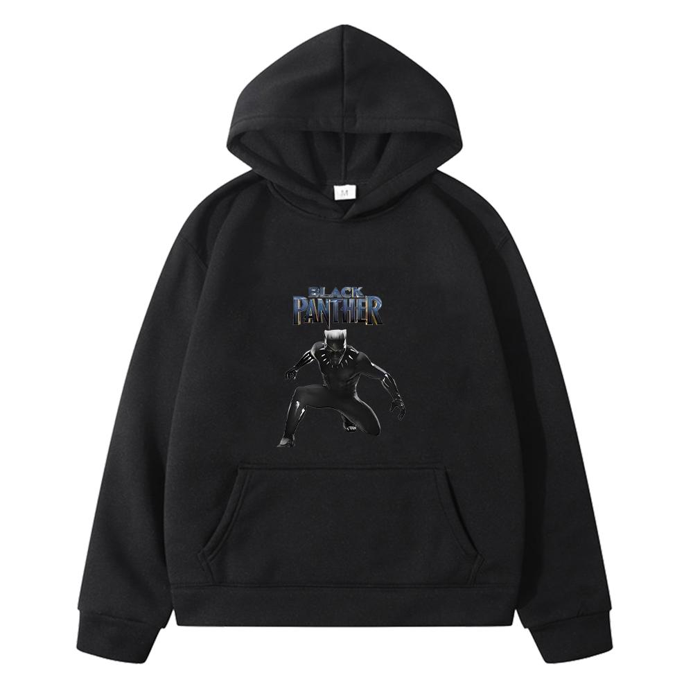 Herbst Winter Kawai Schwarzer Panther Grafik Anime Hoodie Fleece Sweatshirt y2k Sweatshirt Jacke Casual Pullover Kinderkleidung Mädchen