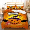 Pumpkin Lantern Halloween Ghost Witch Black Cat Doona Duvet Quilt Cover Bed Set
