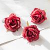 Gerollter Rand Rosenblütenkopf Handgefertigt DIY Künstliche Rosenblüten Peyote Hochzeitsblume Künstliche Requisiten Dekoration Künstliche Blumen