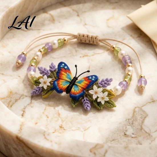 Quiet Time Handcraft Activities DIY Beaded Bracelet Making Kit 3D Hummingbird Butterfly Fox Small Ornament Kit Craft Beginner-Friendly Bead