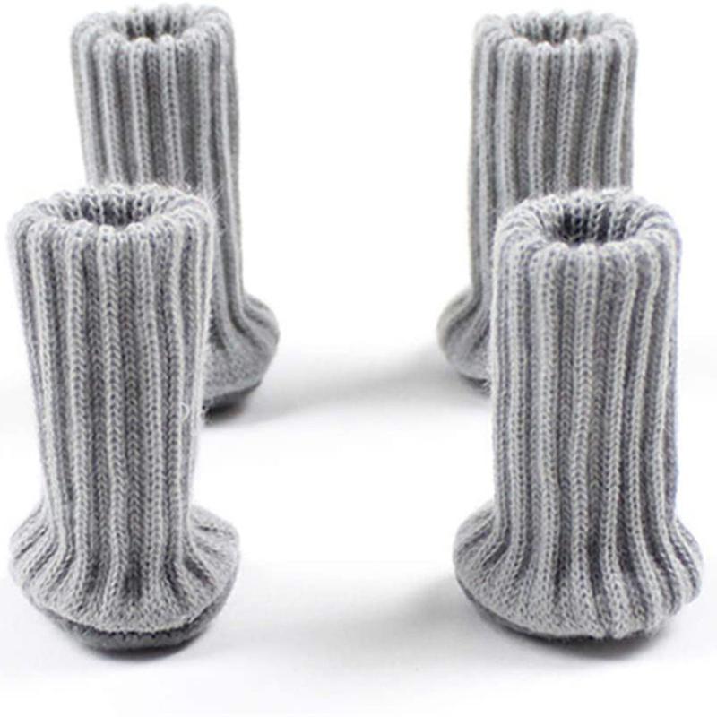 4pcs Table Leg Socks Chair Knitted Furniture Sock Floor Protectors  Furniture Legs Table Chair Leg Protector Cover For Furniture