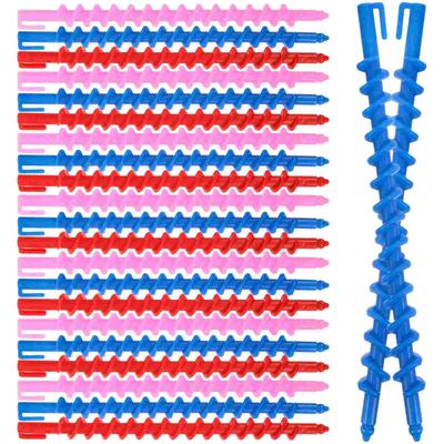 Plastové natáčky na vlasy Dlouhé spirálové natáčky Kadeřnické stylingové kulmy na vlasy Kadeře Válečky Kutilství Salonový nástroj