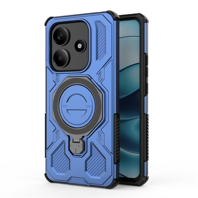 

Для Xiaomi Redmi Note 14 5G Чехол Redmi Note 14 Крышка Держатель Магнитная Беспроводная Зарядка Защитный Чехол для Телефона На Note 14 5G Funda Redmi Note 14 5G (Global) синий