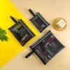 Durable Mesh Cosmetic Bag Black Translucent Lipstick Key Storage Pouch Portable Zipper Travel Toiletry Bag